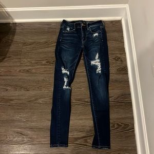 American eagle dark blue jeans